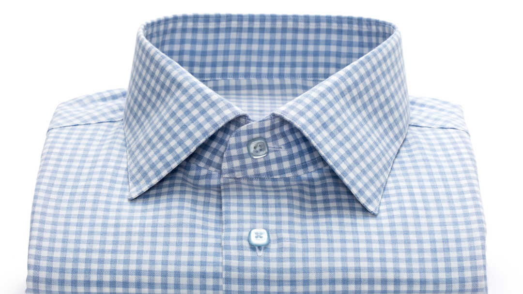 Herren 7 Kariertes Herrenhemd auf Mass geschneidert. Blau-Weiss kariert für smart Casual oder easy Business