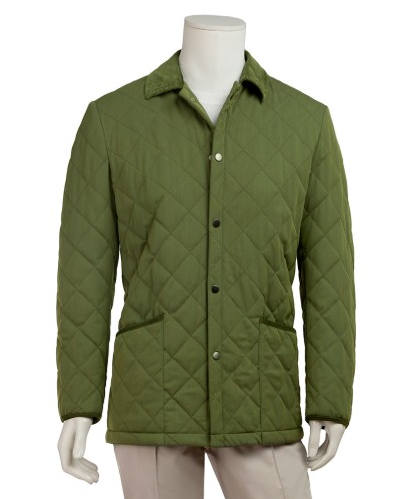quilted jacket moosgrün